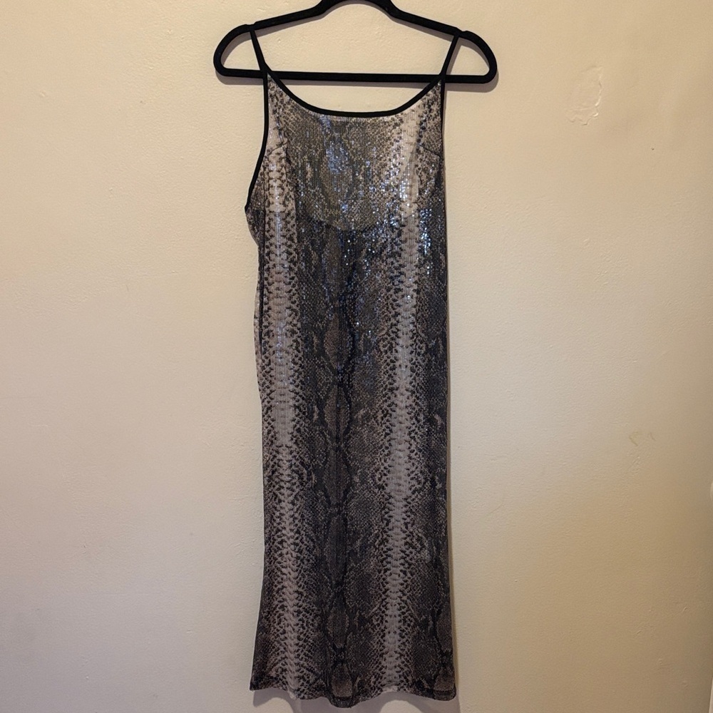 Elegant Black and Silver Women's Dress